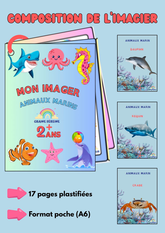 Imagier éducatif " animaux marins "