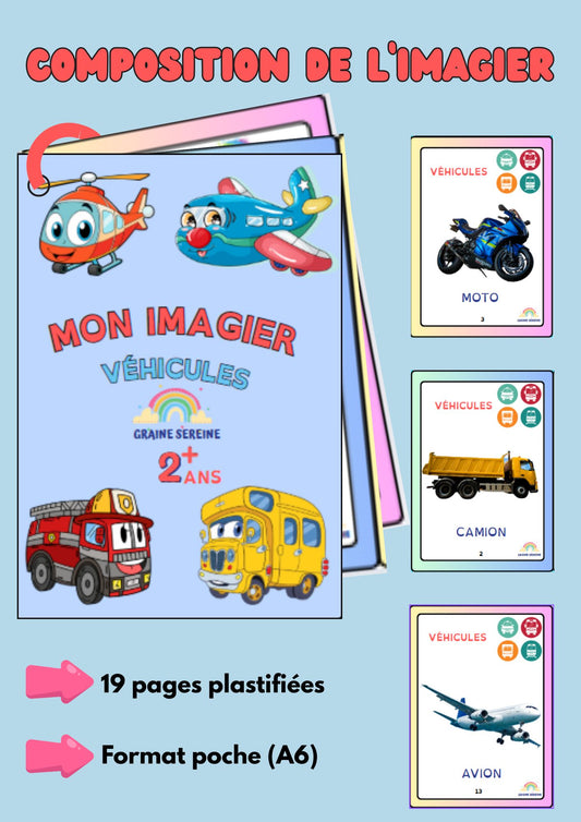 Imagier éducatif " les véhicules"